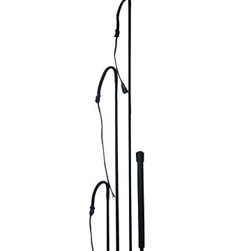 HorseLoverZ Rubber Grip Handle Type Black 5 ft Stock Yard Whip