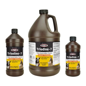 Durvet 16 oz Liquid Form Brown Triodine-7 Iodine Tincture