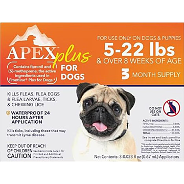 Apex Plus Flea & Tick Killer for Dogs 5-22 lbs