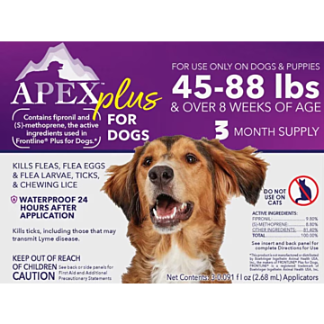 Apex Plus Flea & Tick Killer for Dogs 45-88lbs