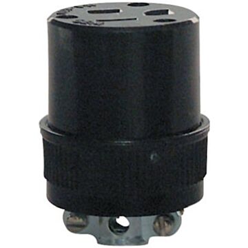 Pass & Seymour 3W RUBBER CONN W/METAL CORD GRIP