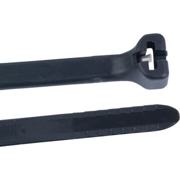11" 50lb UV Black Cable Tie, 100pk