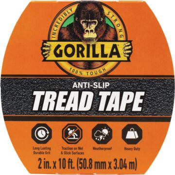 Gorilla Anti-Slip Tread Tape Roll (Black) 2 in. x 10 ft