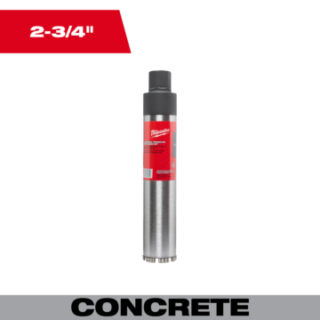 Milwaukee 2-3/4" Diamond Premium Wet Core Bit