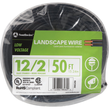 Southwire 50 ft 12-2 LV Low Voltage Landscape Lighting Wire