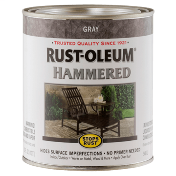 Stops Rust® Spray Paint and Rust Prevention - Hammered Brush-On Paint - Quart - Gray