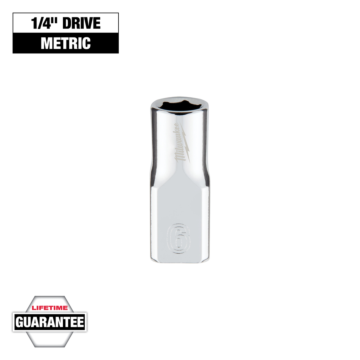 Milwaukee 1/4" Drive 6mm Metric Socket with FOUR FLAT™ Sides