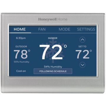 Honeywell Home WiFi Smart Color 7-Day Programmable Silver Metallic Digital Thermostat
