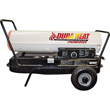 Dura Heat DFA220CV Kero Forced Air Heater, 13 gal Fuel Tank, Kerosene, 180,000/220,000 Btu, White