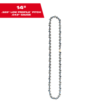 Milwaukee 14" .325" LOW PROFILE™ Pitch, .043" Gauge Saw Chain