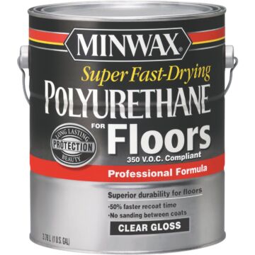Minwax  VOC Fast Drying Polyurethane For Floor (Gloss - Clear) 1 gal