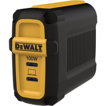 DEWALT Wall Charger 100W 2-Port Type C GaN PPS PD