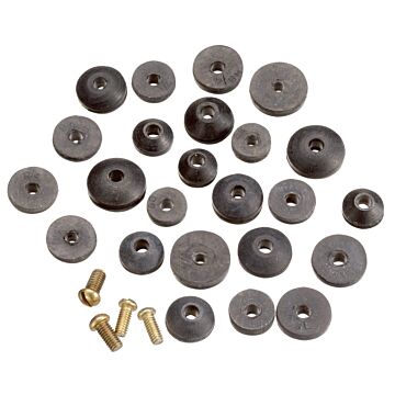 Plumb Pak PP805-21 Faucet Washer Assortment, Brass/Rubber, For: Sink and Faucets