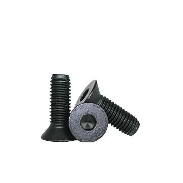 Flat Socket Head Cap Screw, Coarse Thread, 5/8-11, 4" Length, Alloy Thermal Black Oxide