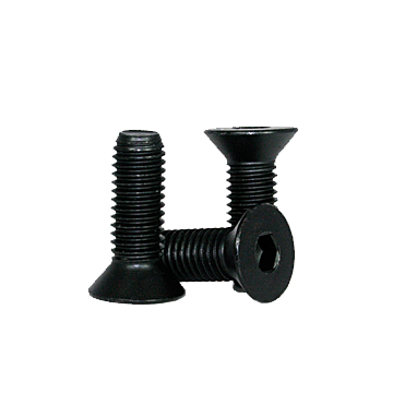 Flat Socket Cap Screw, M12-1.75, 30mm, Coarse Thread, 12.9 Alloy, Thermal Black Oxide
