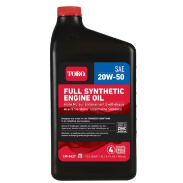 Toro Full Synthetic 20W50 Oil - 32 oz