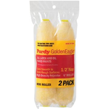 Purdy Golden Eagle 6-1/2 in. x 1/2 in. Nap Jumbo Mini Roller Cover (2 pk)