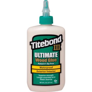 Titebond III 1413 Wood Glue, Brown, 8 oz Bottle