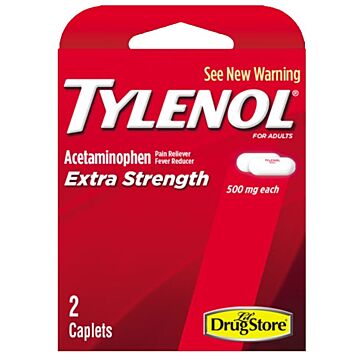 Tylenol 97472 Extra-Strength Pain Reliever/Fever Reducer, 4 CT, Caplet