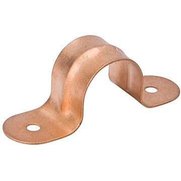 Steel 2-Hole Pipe Strap (Copper)