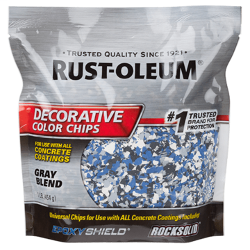 Rust-Oleum® Concrete Prep & Accessories - Decorative Color Chips - 1 lb Bag - Gray Blend