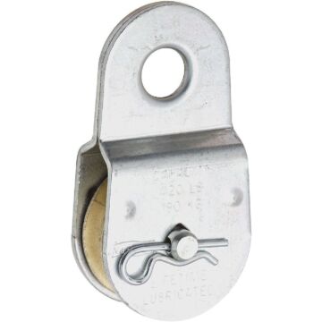 National 3213 1-1/2 In. O.D. Single Fixed Eye Steel Rope Pulley