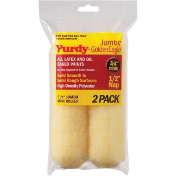 Purdy Jumbo Golden Eagle 6-1/2 in. x 1/2 in. Nap Mini Knit Roller Cover (2 pk)