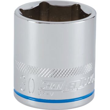 Channellock 1/2 In. Drive 30 mm 6-Point Shallow Metric Socket