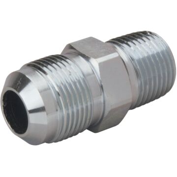 Dormont 5/8 In. OD Flare x 1/2 In. MIP (tapped 3/8 In. FIP) Zinc-Plated Carbon Steel Adapter Gas Fitting