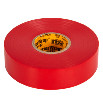 Professional Red Vinyl Electrical Tape, 7mil, 66ft Long