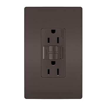 Pass & Seymour radiant® 15A Duplex Self-Test GFCI Receptacles with SafeLock® Protection, Brown