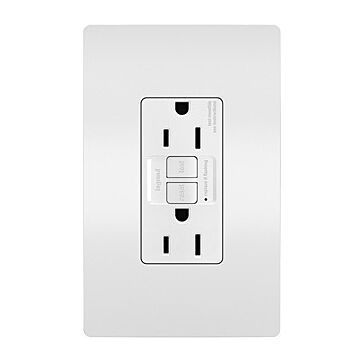 Pass & Seymour radiant® 15A Duplex Self-Test GFCI Receptacles with SafeLock® Protection, White