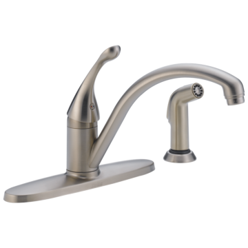Delta Collins™: Single Handle Kitchen Faucet With Spray - Single Handle Lever - Stainless