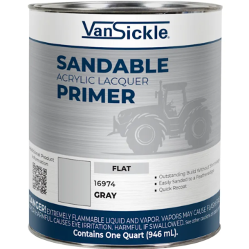 Van Sickle Sandable Acrylic Lacquer Primer (Flat - Gray) Quart