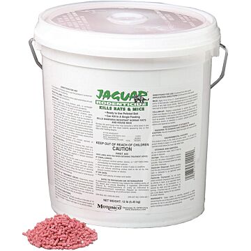 Jaguar Motomco Jaguar® 31402 Red 12 lb Pail Rodenticide Pelleted Bait