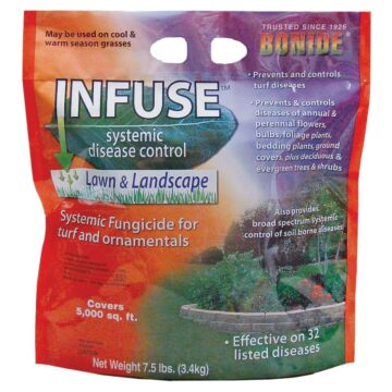 INFUSE 60516 Disease Control Fungicide, Granule, Faint Sulfur, Tan, 7.5 lb Package, Bag