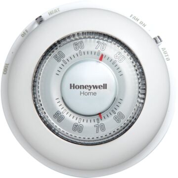 Honeywell Home Heat or Cool Off White Round Wall Thermostat
