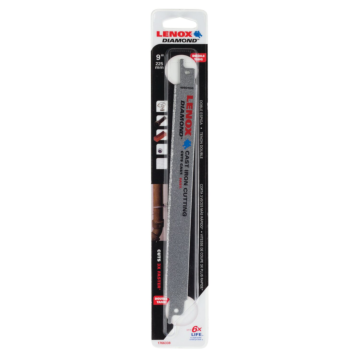 Lenox LENOX Reciprocating Saw Blade, Double-Tang, Diamond Grit, 9-Inch