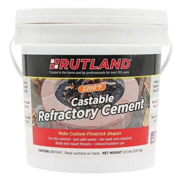 Rutland Castable Refractory Cement - 12.5 lb Tub