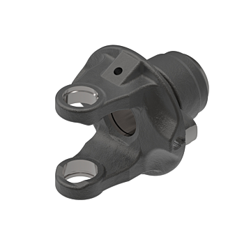 55 series ball shear clutch yoke with 1 3/4-20 spline bore and safety slide lock connection