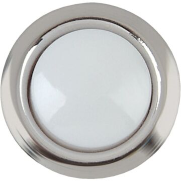 Heath Zenith Wired Silver Round LED Lighted Doorbell Push-Button