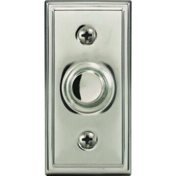 Heath Zenith Wired Nickel LED Lighted Doorbell Push-Button