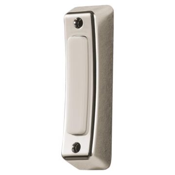 HeathZenith Satin Nickel Silver Metal Wired Pushbutton Doorbell
