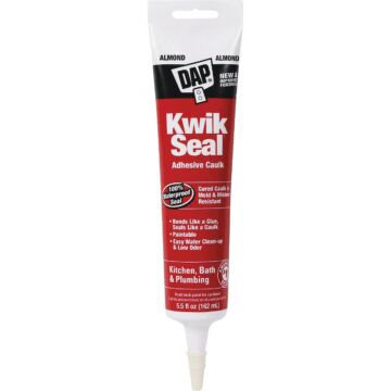 DAP Kwik Seal Kitchen & Bath Adhesive Caulk (Almond) 5.5 oz