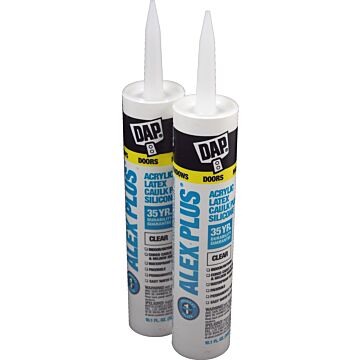 DAP Alex Plus All Purpose Acrylic Latex Caulk (Clear) 10.1 oz