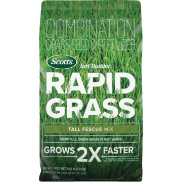 Scotts Turf Builder Rapid Grass 5.6 Lb. 1845 Sq. Ft. Tall Fescue Mix Grass Seed & Fertilizer Combination