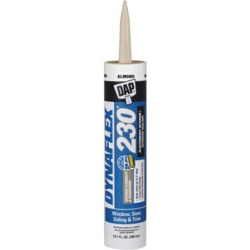 DAP Dynaflex 230 Waterproof Window, Door, Siding & Trim Elastomeric Sealant, Almond 10.1oz