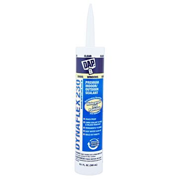 DAP Dynaflex 230 Waterproof Window, Door, Siding & Trim Elastomeric Sealant, Clear 10.1oz