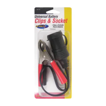 Custom Accessories, Inc Custom Accessories 18710 12 V BlackUniversal Battery Clips & Socket