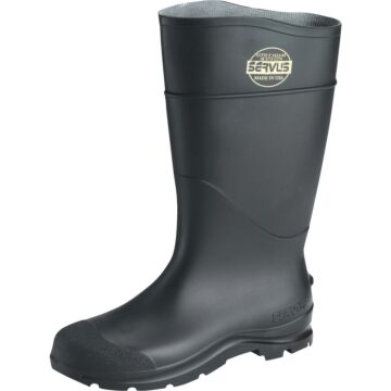 Servus Men's Steel Toe PVC Rubber Boot (Black) Size 10